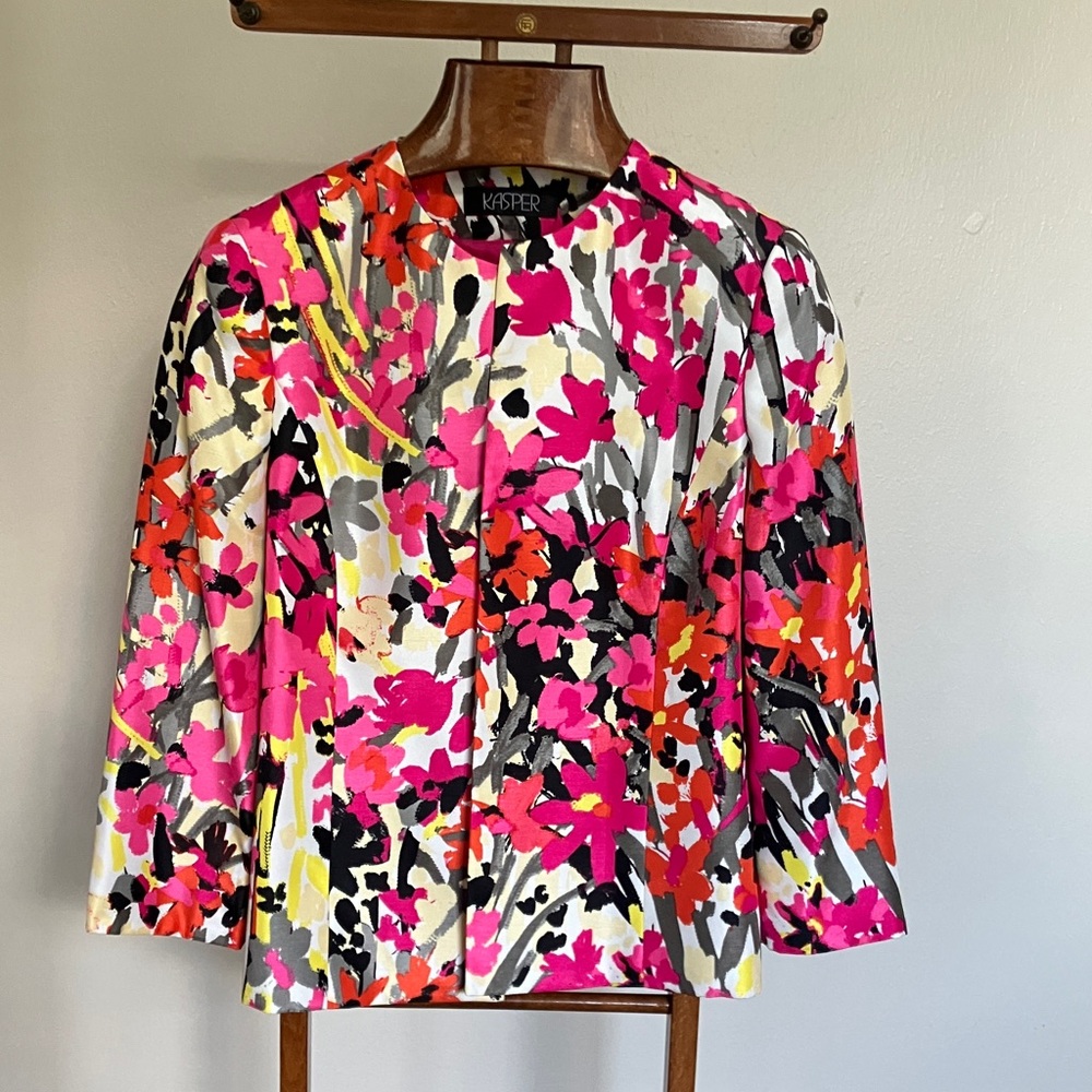 Kasper Multicolor Floral Jacket